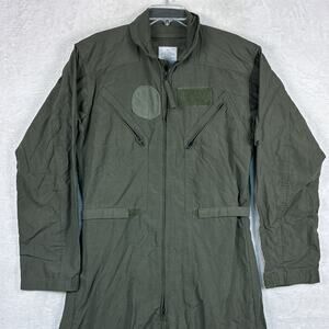 USAF Flight Suit FR Coveralls Flyers CWU-27/P Mens 40L Sage Green Air Force USA